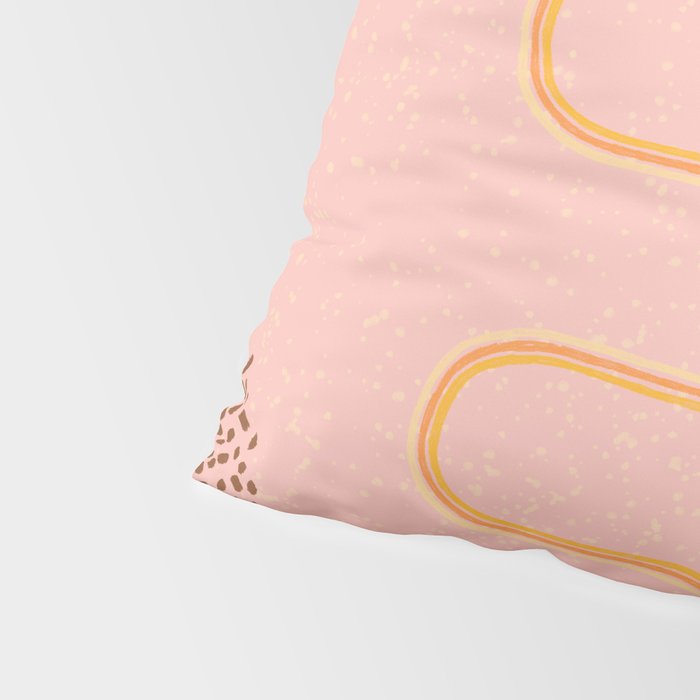 Abstract Fields in Peach Pink & Brown Pillow Sham Gallery Image 4