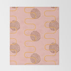 Abstract Fields in Peach Pink & Brown Throw Blanket Gallery Image 2