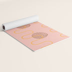 Abstract Fields in Peach Pink & Brown Yoga Mat Gallery Image 2