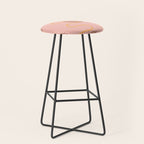 Abstract Fields in Peach Pink & Brown Stool Gallery Image 1