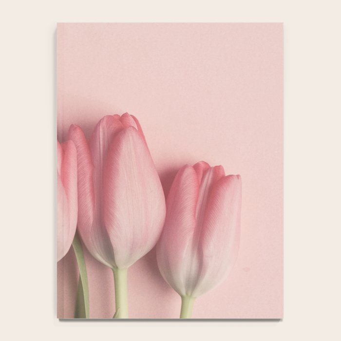 Pretty Pink Tulips spring still life flower photograph Notebook Gallery Image 4