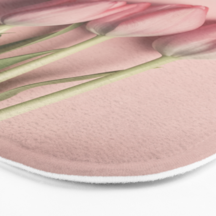 Pretty Pink Tulips spring still life flower photograph Bath Mat Gallery Image 3