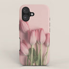 Pretty Pink Tulips spring still life flower photograph iPhone Case Gallery Image 1