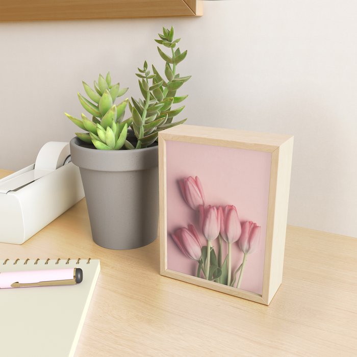 Pretty Pink Tulips spring still life flower photograph Mini Art Print Gallery Image 2