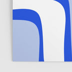 Mid-Century Modern Palm Springs Abstract Pattern Royal Blue Light Blue and White Poster Gallery Image 3
