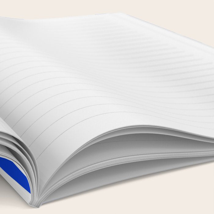 Mid-Century Modern Palm Springs Abstract Pattern Royal Blue Light Blue and White Notebook Gallery Image 2
