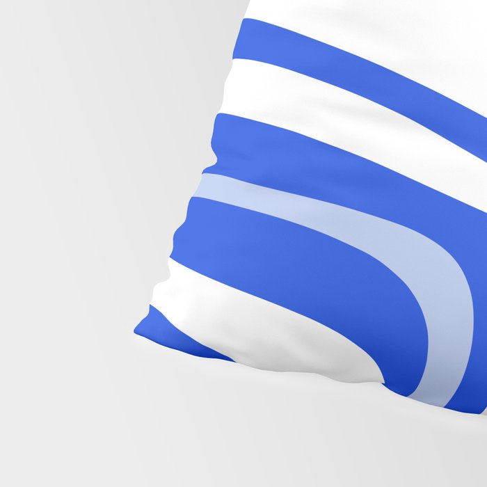 Mid-Century Modern Palm Springs Abstract Pattern Royal Blue Light Blue and White Pillow Sham Gallery Image 4