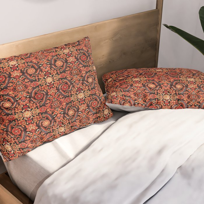 Malayer  Antique West Persian Rug Print Pillow Sham Gallery Image 2