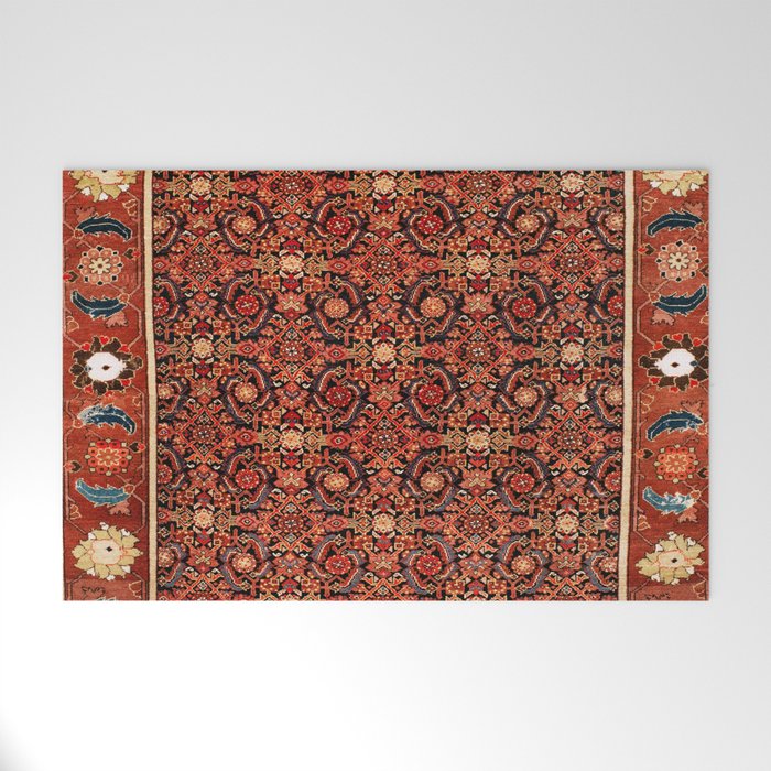Malayer  Antique West Persian Rug Print Welcome Mat Gallery Image 1