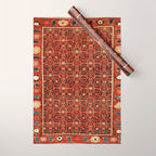 Malayer  Antique West Persian Rug Print Wrapping Paper Gallery Image 1