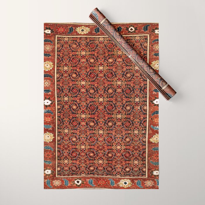 Malayer  Antique West Persian Rug Print Wrapping Paper Gallery Image 1