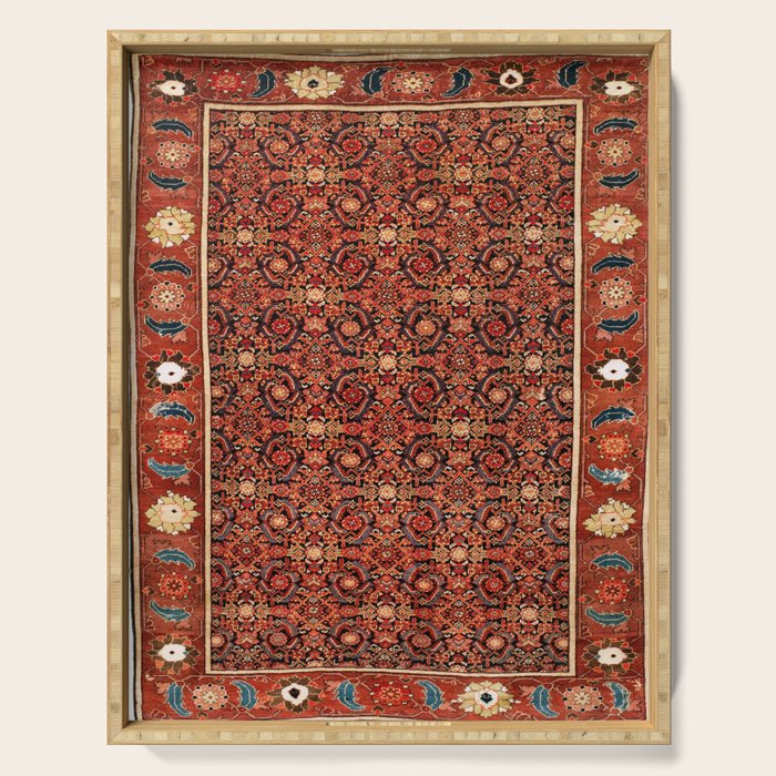 Malayer  Antique West Persian Rug Print Serving Tray Gallery Image 1