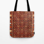 Malayer  Antique West Persian Rug Print Tote Bag Gallery Image 1