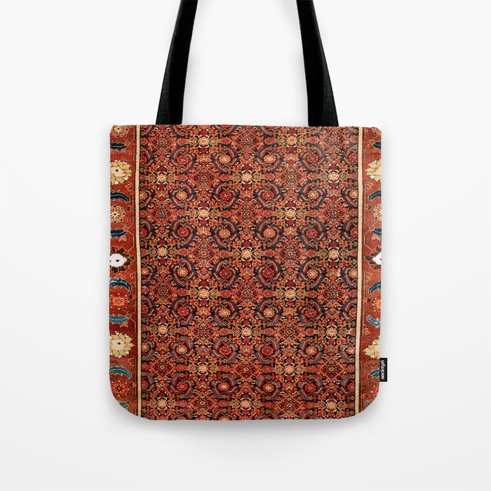 Malayer  Antique West Persian Rug Print Tote Bag Gallery Image 1