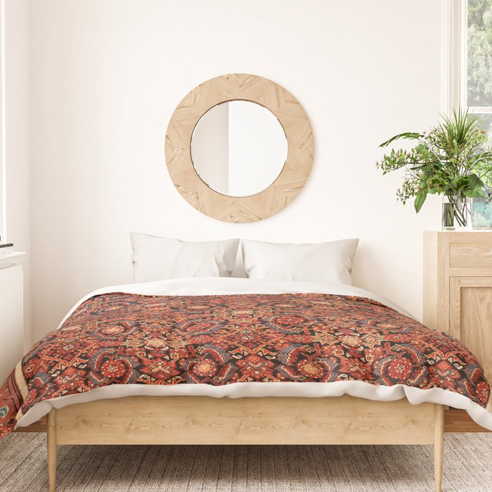 Malayer  Antique West Persian Rug Print Duvet Cover Gallery Image 3