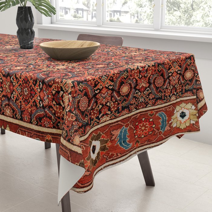 Malayer  Antique West Persian Rug Print Tablecloth Gallery Image 3