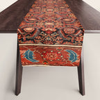 Malayer  Antique West Persian Rug Print Table Runner Gallery Image 1