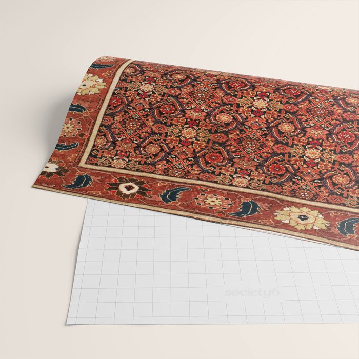 Malayer  Antique West Persian Rug Print Wrapping Paper Gallery Image 2