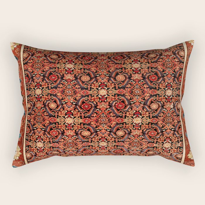 Malayer  Antique West Persian Rug Print Rectangular Pillow Gallery Image 2