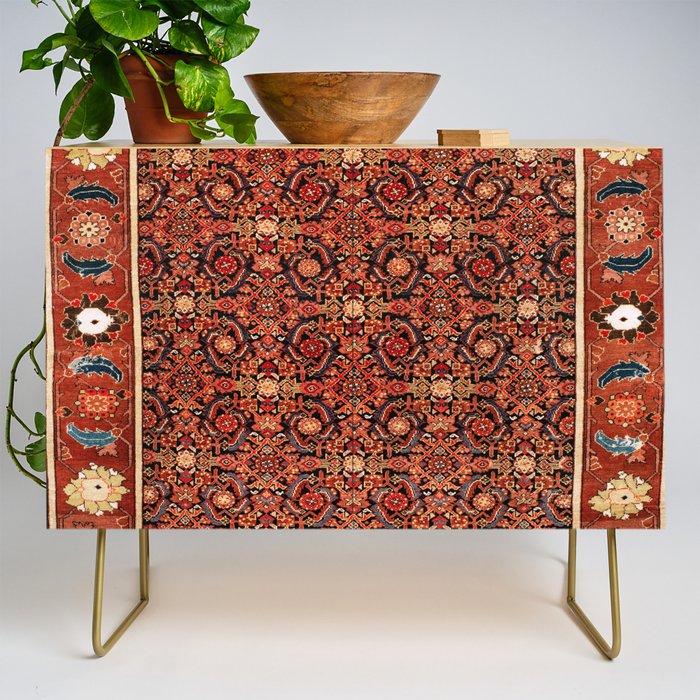 Malayer  Antique West Persian Rug Print Credenza Gallery Image 1