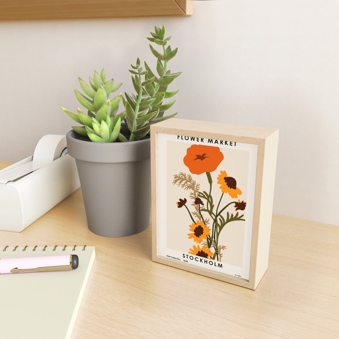 Flower Market, Stockholm, Pastel retro style Mini Art Print Gallery Image 2