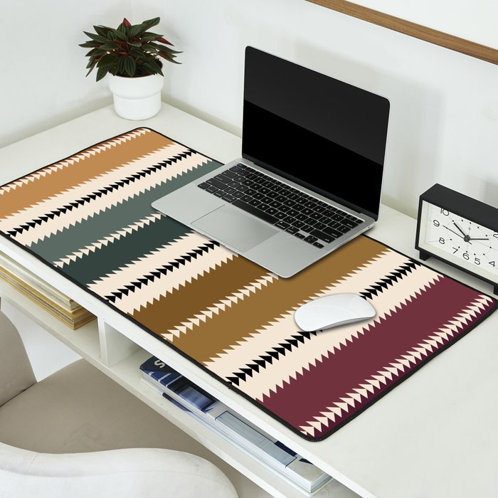 Western Stripes XVI Earthy Desert Desk Mat Gallery Image 2