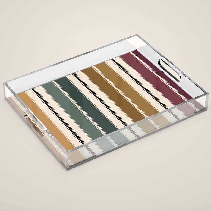 Western Stripes XVI Earthy Desert Acrylic Tray Gallery Image 1