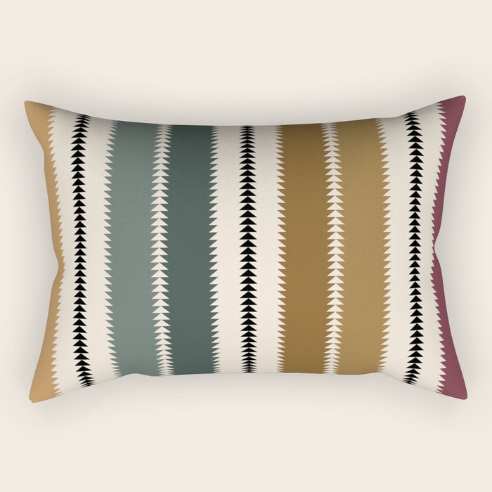 Western Stripes XVI Earthy Desert Rectangular Pillow Gallery Image 2