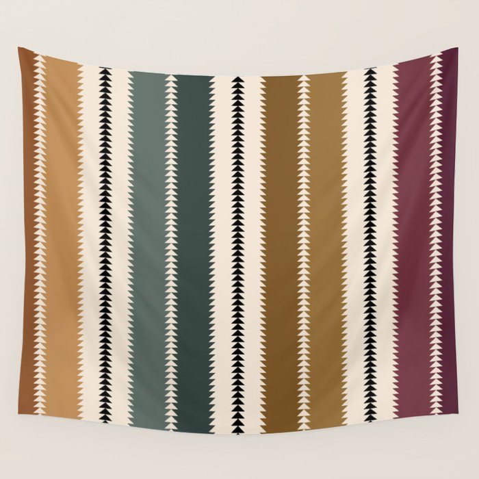 Western Stripes XVI Earthy Desert Wall Tapestry Gallery Image 1