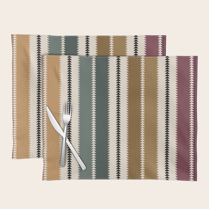 Western Stripes XVI Earthy Desert Placemat Gallery Image 1