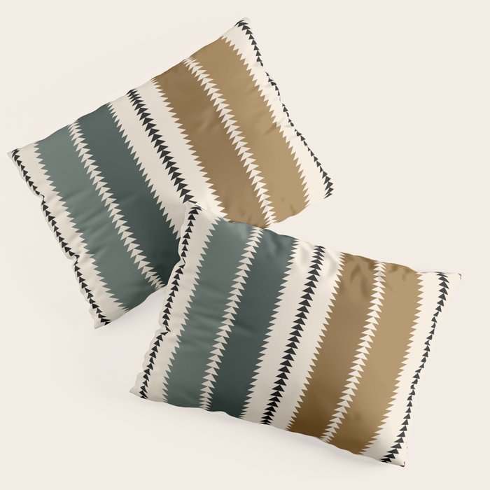 Western Stripes XVI Earthy Desert Pillow Sham Gallery Image 1