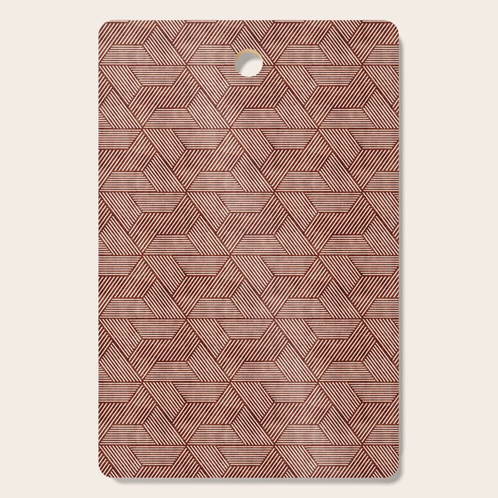 cadence triangles - rust Cutting Board Gallery Image 1