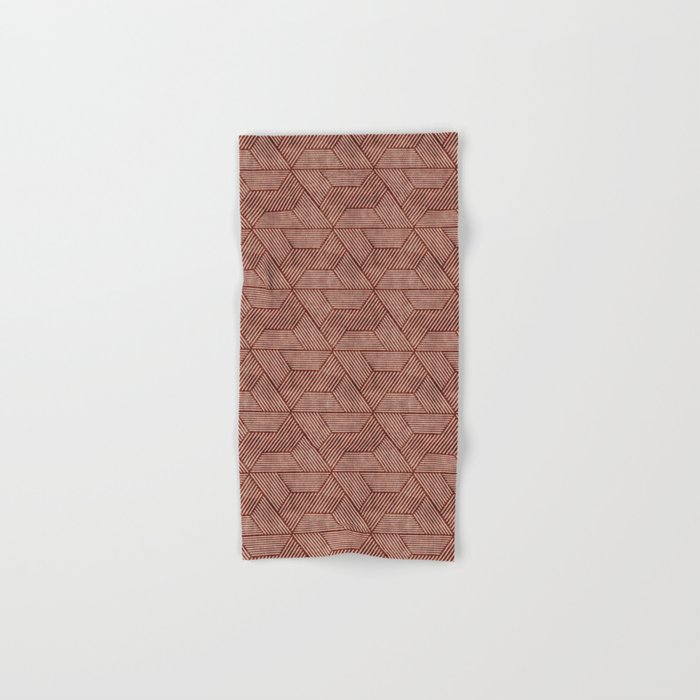 cadence triangles - rust Bath Towel Gallery Image 1