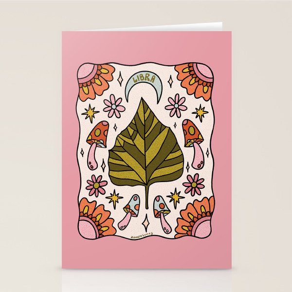 Libra Leaf Stationery Card Gallery Image 2