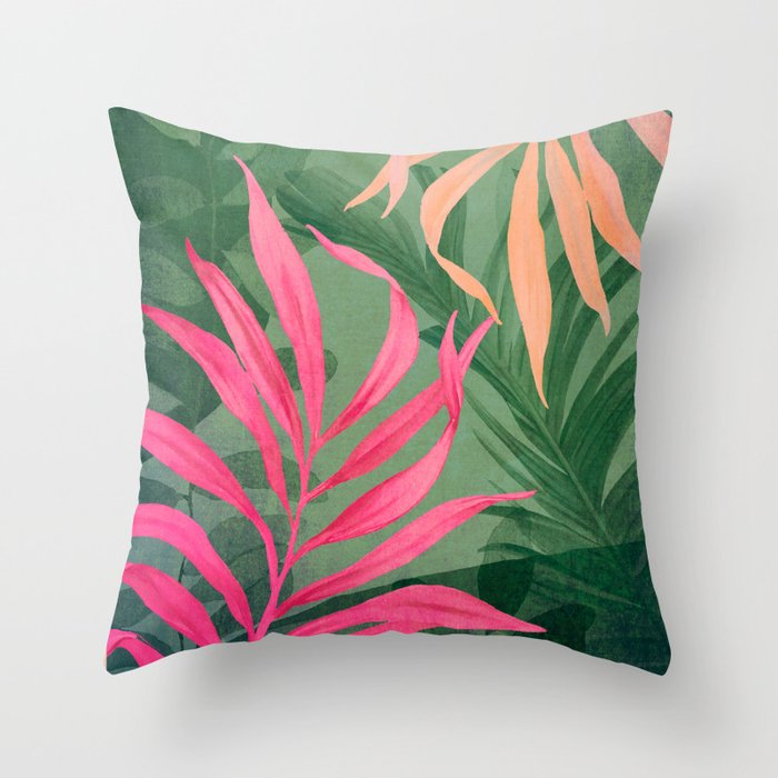 Abstract Art Tropical Garden 5 Throw Pillow Gallery Image 6