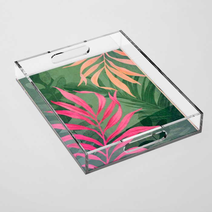 Abstract Art Tropical Garden 5 Acrylic Tray Gallery Image 1