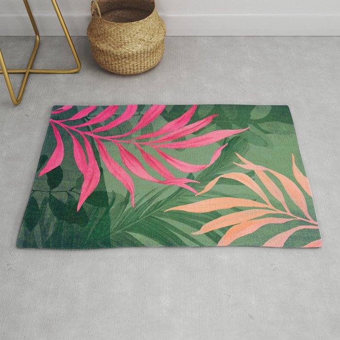 Abstract Art Tropical Garden 5 Rug Gallery Image 1