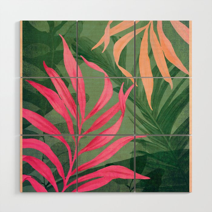 Abstract Art Tropical Garden 5 Wood Wall Art Gallery Image 1