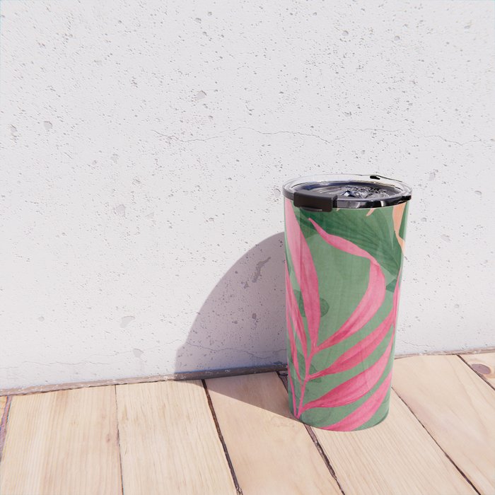 Abstract Art Tropical Garden 5 Travel Mug Gallery Image 4