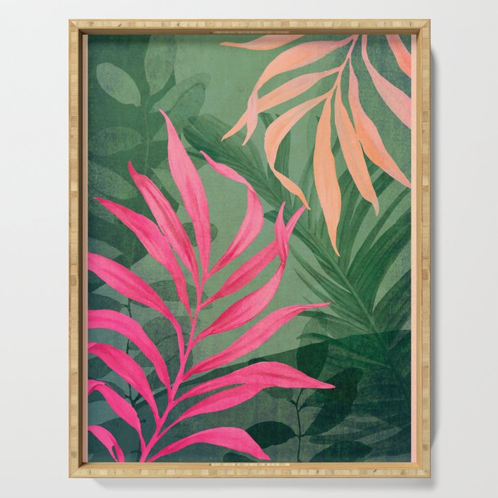 Abstract Art Tropical Garden 5 Serving Tray Gallery Image 1
