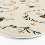 Ode to the Bumblebee (in cream) Bath Mat Gallery Image 3