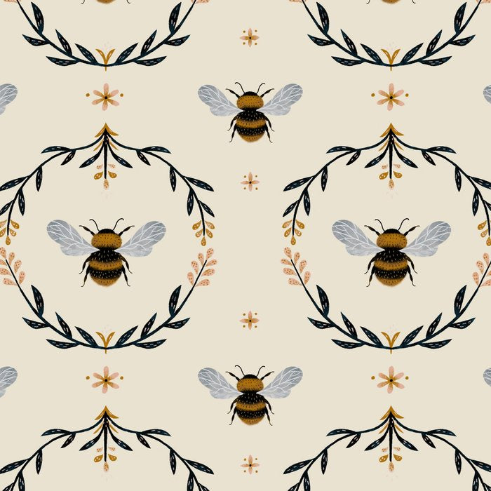 Ode to the Bumblebee (in cream) Coffee Mug Gallery Image 2