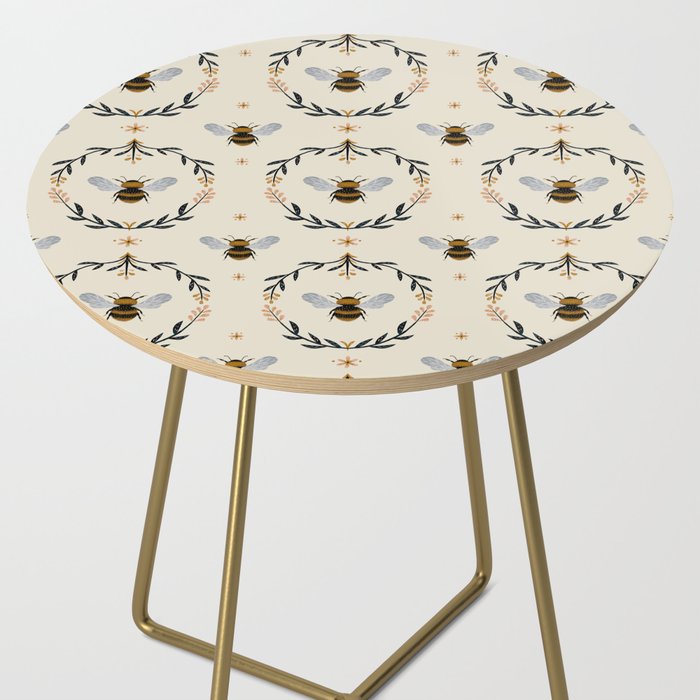 Ode to the Bumblebee (in cream) Side Table Gallery Image 2