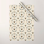 Ode to the Bumblebee (in cream) Wrapping Paper Gallery Image 1