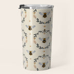 Ode to the Bumblebee (in cream) Travel Mug Gallery Image 3