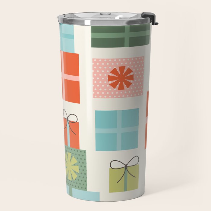 Retro Christmas Presents Travel Mug Gallery Image 2