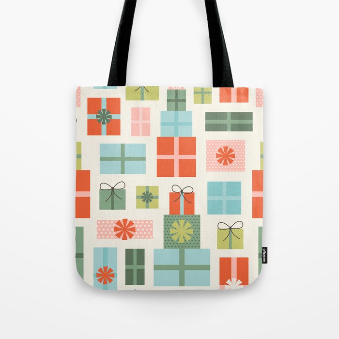 Retro Christmas Presents Tote Bag Gallery Image 1
