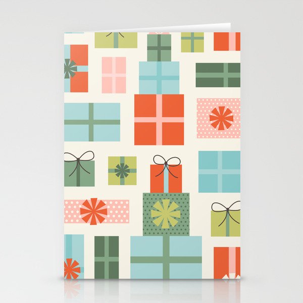 Retro Christmas Presents Stationery Card Gallery Image 1