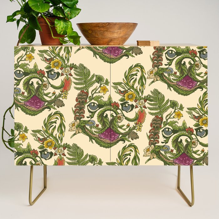 Botanical French Bulldog Credenza Gallery Image 1