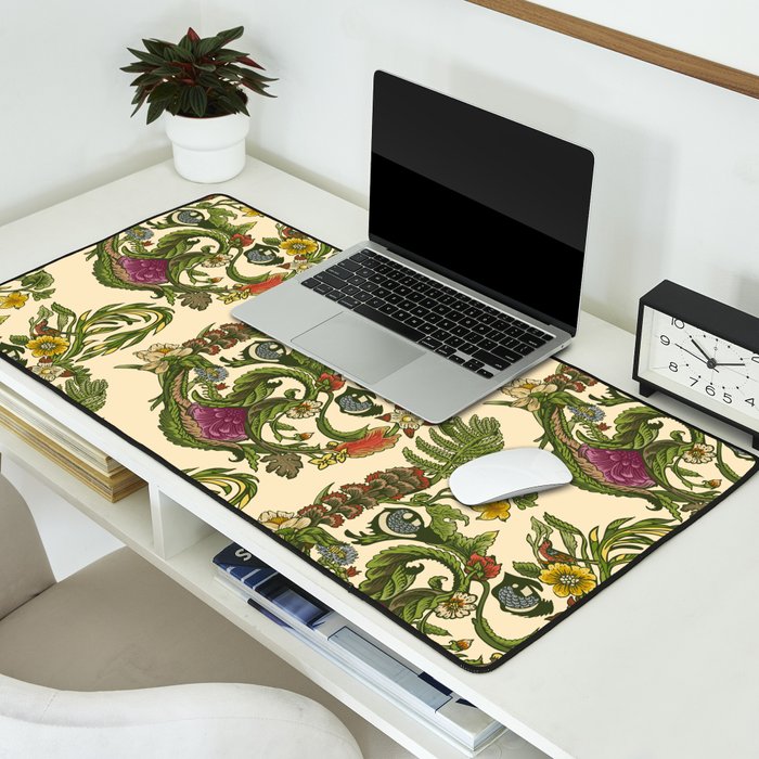 Botanical French Bulldog Desk Mat Gallery Image 2